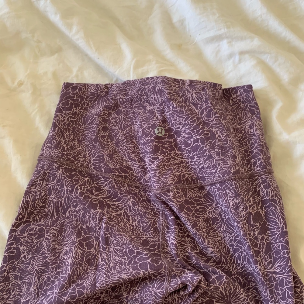 lululemon purple floral wunder under